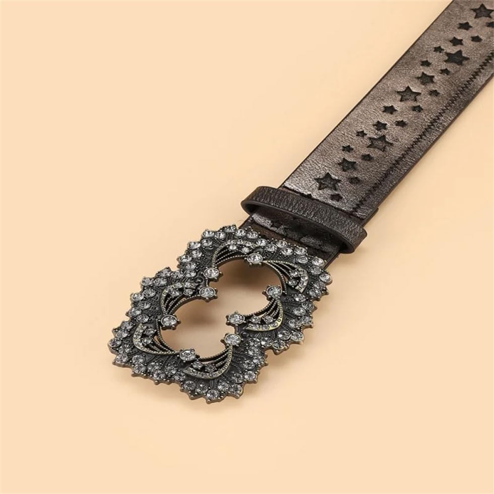 Pohullan Women Personality Vintage Rhinestone Decoration Belts Harajuku High Street Ethnic Style Waistband3