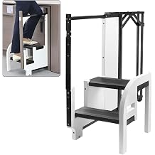2 Step Hidden Step Ladders No Slip 550lbs Heavy Duty Load Capacity Step Stool, Open on Either Side, Step Stool Helper, Ultra Thin Folding Step Ladder for Home & Kitchen