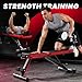 Adjustable Weight Bench, Workout Bench with Adjustable Headrest for Full Body Workout, Fast Folding 660LBS Stable Weight Bench for Men Women Versatile Workouts and Workout Bench for Home Gym (Black)