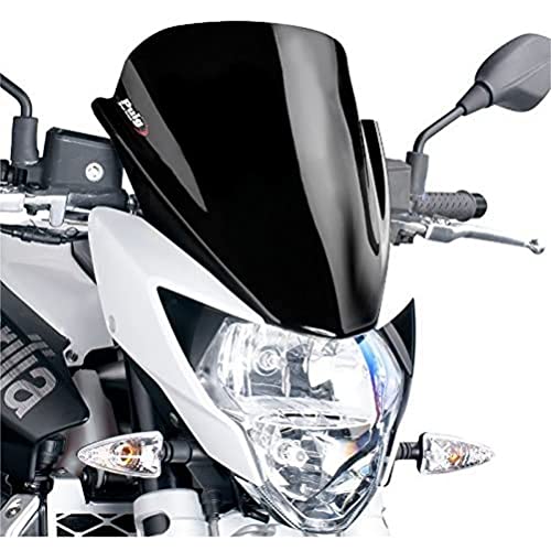 Bulle Z-Racing Puig 5249N noir en acrylique double hauteur pour moto sportive