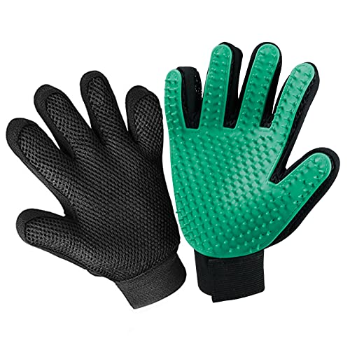 Pet Grooming Glove, Gentle Deshedding Brush Glove, Efficient Pet Hair Remover Mitt, New 259-Pin Right Hand Pet Glove, Cat Gloves to Remove Floating Hair, Clean, Beauty, Massage - 1 Pack (Right-Hand)