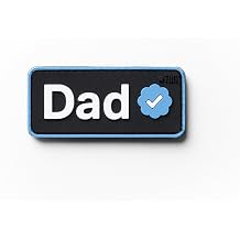Tactical Baby Gear PVC Morale Patch - Verified Dad Black
