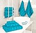 American Soft Linen Luxury 6 Piece Towel Set, 2 Bath Towels 2 Hand Towel 2 Washcloths, 600 GSM 100% Cotton Turkish Towels for Bathroom, Aqua Blue Towel Sets