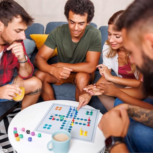 GWHOLE 40 Stück Würfel Bunt Set 6-Seitig, 14 mm, Würfel Set Spielwürfel Flüsterwürfel Dice Set mit abgerundeten Ecken Würfelkönig für Würfelspiele Tischspiele (Mehrfarbig, 40 Stück, 14mm)