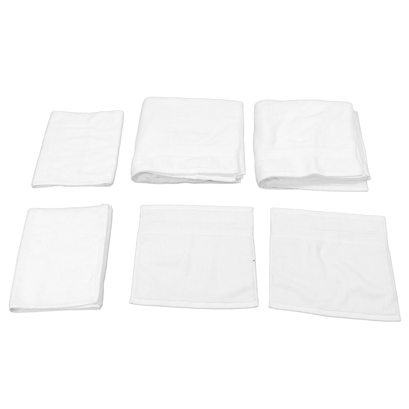 Srliya Asciugamani da Bagno in Morbido Cotone Felpato per Uso Domestico in Dormitorio, Set da 6 Pezzi per un Buon Assorbimento, Set di Asciugamani da Bagno in Cotone per la Famiglia, 3 Misure
