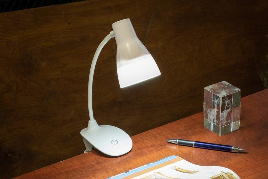 ARC-POWER for Small USB Battery Powered Clip Clamp On Lamp Desk Computer Clampon Light