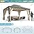 YOLENY 12'x14' Hardtop Gazebo, Permanent Outdoor Aluminum Patio Gazebo with Aluminum Composite Double Roof for Patio Lawn and Garden, Curtains and Netting Included