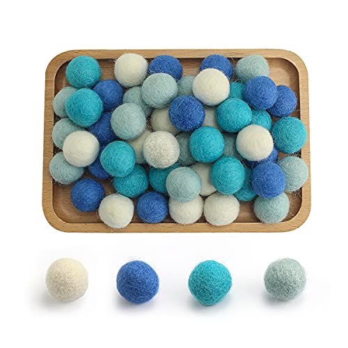I LOVE MOM Filzkugeln Perlen Set Pastell Pompom Wolle Set,50PCS Filzkugeln Bunt Pom Poms Mobile Filz Für DIY Handgefertigt Wollfilz Dekorationen und Geschenk (-4) Cover