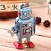 Catnew Cute Vintage Mechanical Clockwork Wind Up Metal Walking Robot Toy Children Kids Gift