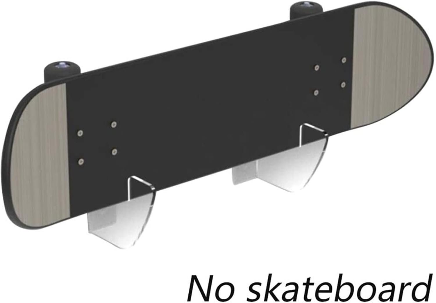 2Pcs Skateboard Storage Display Rack,Invisible Clear Acrylic Wall Mount Display Skateboard Brackets Fit for Snowboarding