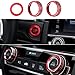 Thenice for 10th Gen Honda Civic Air Condition Knob Cover Trims, Anodized Aluminum AC Switch Temperature Climate Control Rings for Civic 2016 2017 2018 2019 (Red)