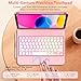 FUWANG Touch Keyboard Case for iPad (A16) 11th Generation 11 inch 2025&10th Gen 10.9 inch 2022, 360° Rotate for iPad 10th Generation Case with Keyboard, Backlit Keyboard Case with Pencil Holder, Pink