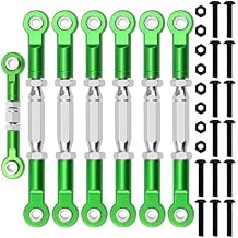 ShareGoo Adjustable Aluminum Turnbuckles Camber w/Link with Rod Ends Compatible with Traxxas Slash 2WD 4X4 Rustler 2WD 4X4 Stampede 4X4/VXL 1/10 RC Car Green
