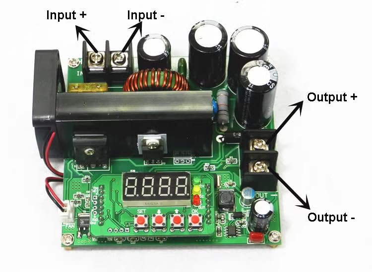 CNC DC Buck Converter, 15A 900W DC Step Up Voltage Converter, DC 8-60V to 10-120V Boost Converter, Adjustable DC Voltage Regulator, CV CC Step Up Module, Output 48V 24V 12V, LED Display2