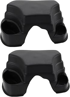 POPETPOP Reptisoil 2pcs Plastic Reptile Hide Platform Food Bowls Tortoise Hide Cave Small Animal Hideaway Reptile Feeder Box for Bearded Dragon, Lizard, Gecko, Water Frog, Snake (Black) Reptiles