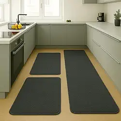 Tapete Cozinha Quarto Soft Jogo 3 Peças Antiderrapante Macio