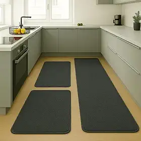 Tapete Cozinha Quarto Soft Jogo 3 Peças Antiderrapante Macio