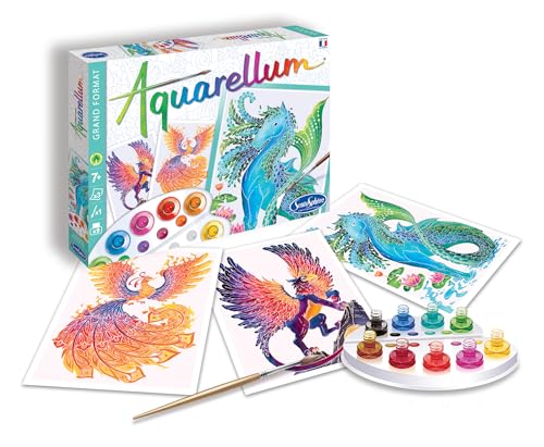 SentoSphere Aquarellum - Mythical Animals - Arts and Crafts Watercolor Paint Set
