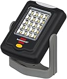 Die Handlampe bietet eine hohe Lichtleistung und ist durch ihr handliches Taschenformat, den integrierten Magneten und den einklappbaren Haken flexibel einsetzbar