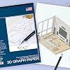 PRO ART Graph Paper Pad, 8-1/2-inch x 11-inch, 50 Sheet Tape Bound, White/Blue