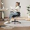 Yaheetech Silla de Oficina Ergonomica con Soporte Lumbar Silla Escritorio Reposabrazo Ajustable Silla Oficina Reposacabeza Base Giratoria de 70 cm Transpirable Negro #4