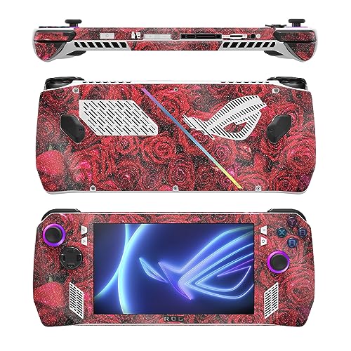 Image of MightySkins Glossy Glitter Skin Compatible with Asus ROG Ally - Too Many Roses | Protective, Durable High-Gloss Glitter Finish | Easy to Apply