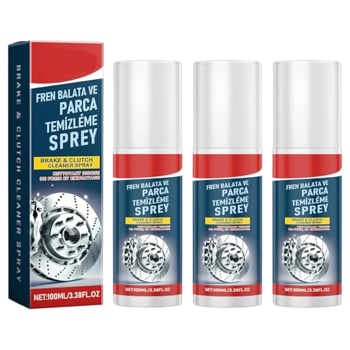 Limpiador de frenos, limpiador de frenos en aerosol, 100 ml, limpiador de frenos para automóviles, convertidor de óxido versátil y potente, uso seguro en superficies, limpiador de frenos (3pcs)