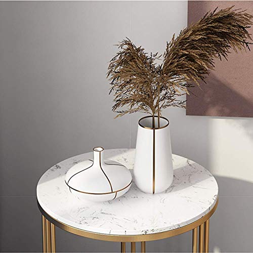 Table basse ronde en marbre double niveau pour optimiser l'espace du salon - 6