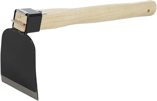 Handheld Garden Tool,Hoe With Short Wooden Handle, Handheld Garden Dig Soil Tool, Great for Loosening or Weeding Soil
