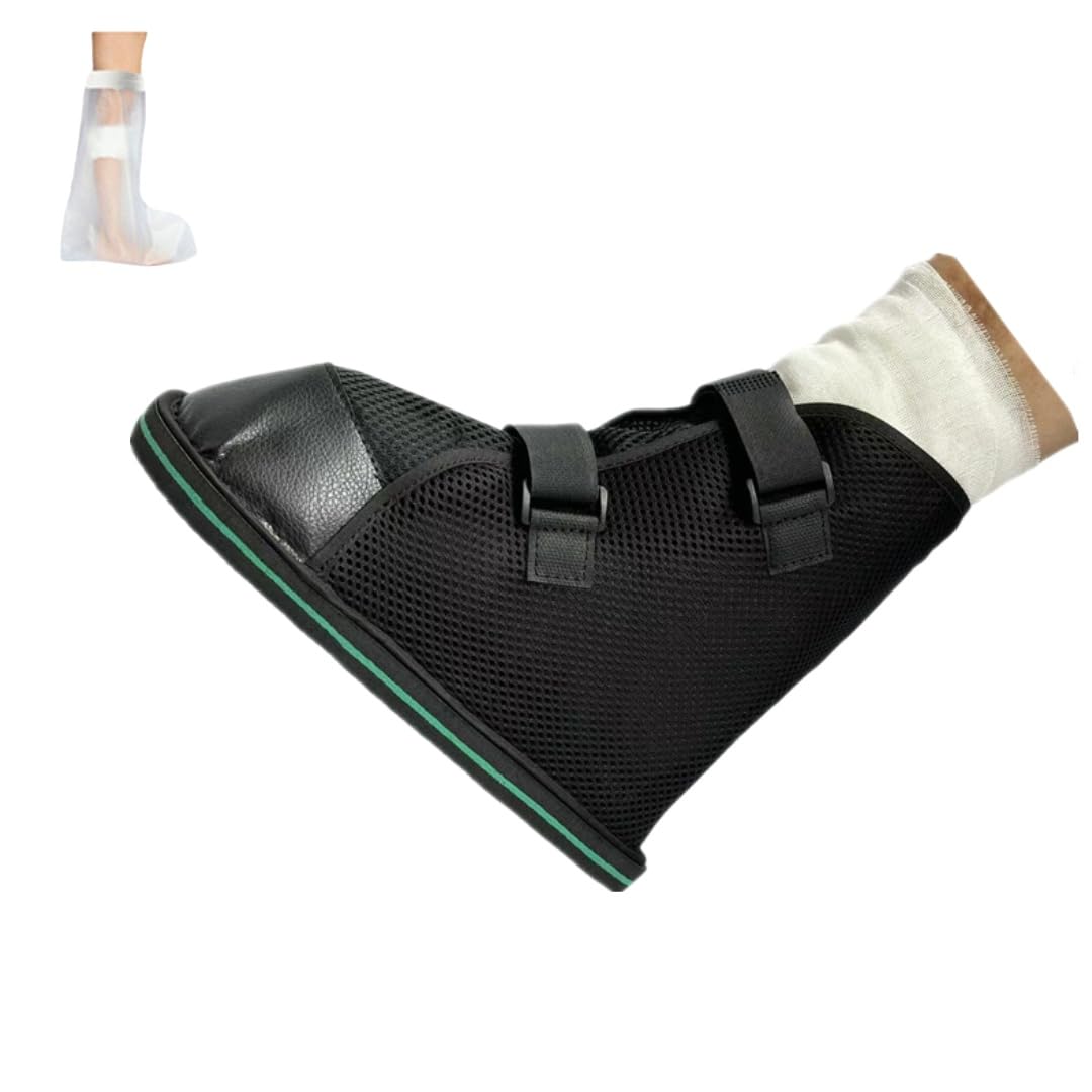 Adjustable Walking Boots,Medical open-toe plaster shoes,Fracture Shoes,Recovery Cast Shoe for Men or Women(Summer,M)