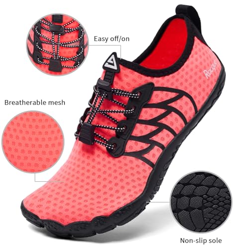 Image of Racqua Water Shoes Quick-Dry Swim Shoes Breathable Lightweight Beach Shoes Pool Barefoot Aqua for Women Men