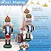 Jolik 12 PCS Christmas Nutcracker Ornament Set Wooden Nutcracker Ornaments Decoration for Xmas Tree, Table Decor(5.3'', Set of 12pcs)