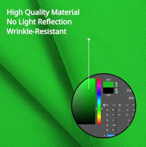 Daugerlarss Portable Collapsible Webcam Backdrop With Package Bag, Attach To Chair, Easy Setup, Wrinkle-Resistant Fabric, Perfect For Zoom Webex Teams Tiktok, Background Screen Green Screen Blue Screen D59'' thumb #5