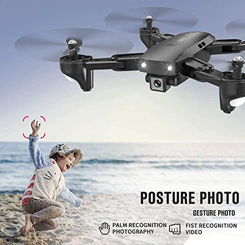 Ficha técnica GPS RC Drone con 1080P HD Camera Follow Me Auto Return WiFi Live Video Gesture Photos RC Quadcopter para Adultos con 2 Battery y Handbag - Fernando Cortés