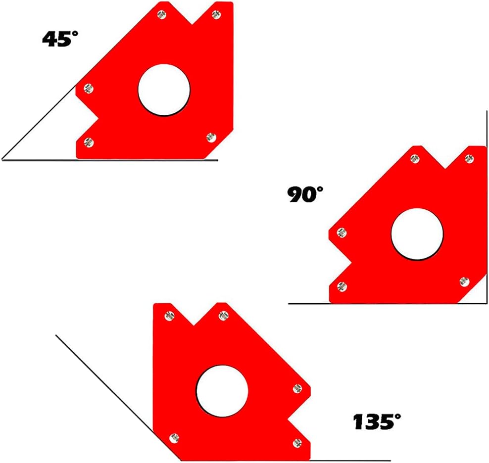 XtremepowerUS 2-Pieces 3" Arrow Welding Magnet Metal Working Equipment, 45, 90, 135 Degree Angle Magnet, Hold up to 25LBS Magnet