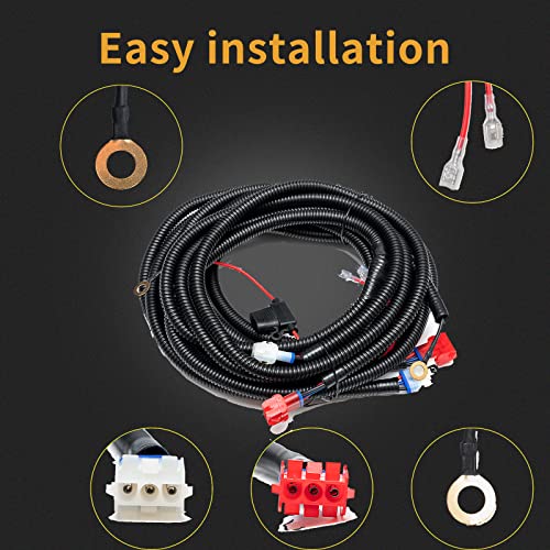 Mikafex Txt Headlight Tail Light Kit Assembly Compatible With Ezgo Txt Golf Cart Led Headlight Taillight Kit 1996-2013 Gas & Electric With Installation Instruction, Hy027 #TOP4