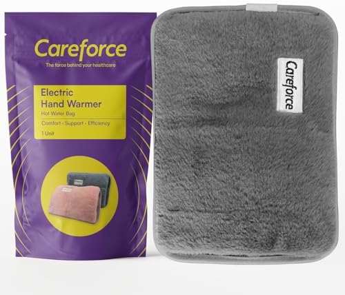 Careforce Electric Hot Water Bag for Pain Relief Heat Pack Heating Pad for Periods Cramps, Muscle Aches Hand Warmer for Shoulder, Back, Neck and Full Body Relief - Grey