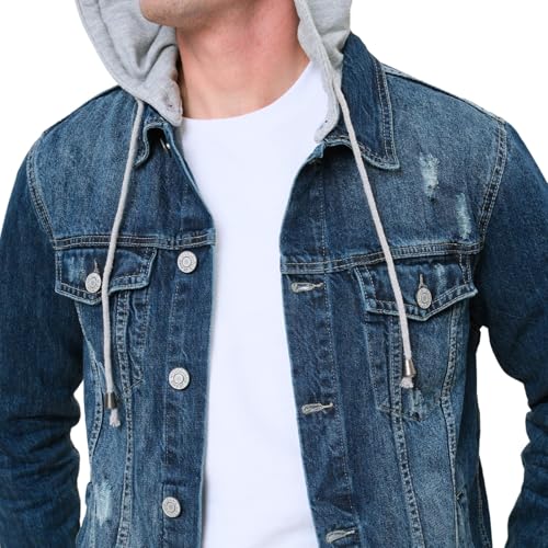Image of VICTORIOUS Men's Distressed Denim Jacket