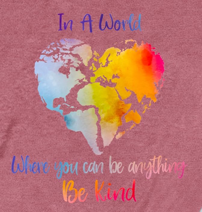 Be Kind Shirt for Women Kindness Inspirational Tshirt Casual Rainbow Short Sleeve - Image 5