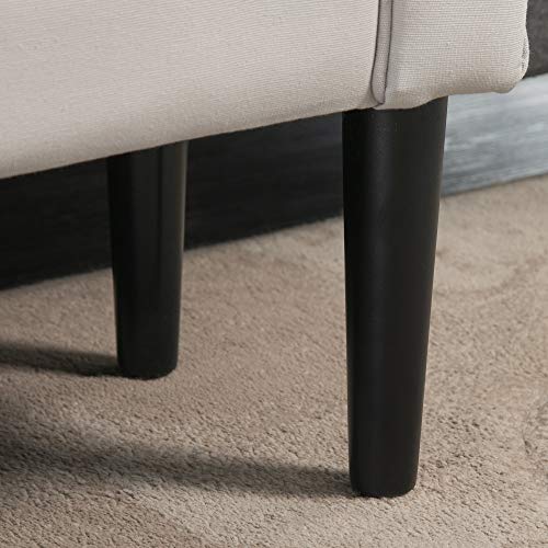 HOMCOM zitbank voor slaapkamer, bedbank, gestoffeerde bank, MDF, schuimstof, grijs, 102 x 31 x 51 cm - Image 7