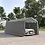 Outsunny 10' x 20' Carport Portable Garage, Heavy Duty Storage Tent, Patio Storage Shelter w/Anti-UV PE Cover and Double Zipper Doors, for Motorcycle Bike Garden Tools, Gray