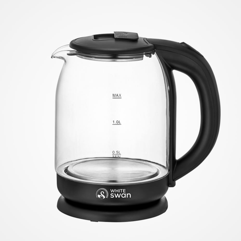 White Swan Pure Sip Electric Glass Kettle 1.5 Litre, 1350W Fast Boiling, Auto Shut-Off, 360° Cordless Base, Borosilicate Glass Body, LED Indicator, 220-240V | Ideal for Tea, Coffee & Hot Water-image-48