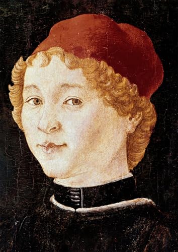 Tableau toile Jeune Homme au Chapeau Rouge, une œuvre de Piero Della Francesca captivante 60x90