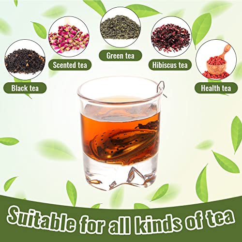 Sumind 50 Pcs Tea Strainer Stainless Steel Tea Ball Infuser Loose Leaf Tea Steeper Tea Interval Diffuser Heart Shape Mesh Tea Filters With Extended Chain Hook For Seasonings Cup Bottle Party Favors #TOP3