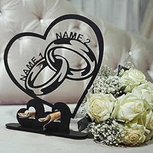 Geldgeschenk Herzen Ringe Partner Geschenke mit Namen Hochzeitsgeschenk mit Personalisierung – brautpaar – Jubiläum…