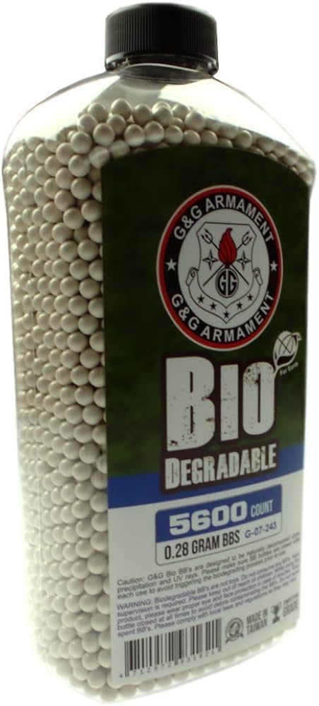 G&G Bio BB Biodegradable Premium 6mm Airsoft BBS Precision Polished Pellets, Assorted Sizes