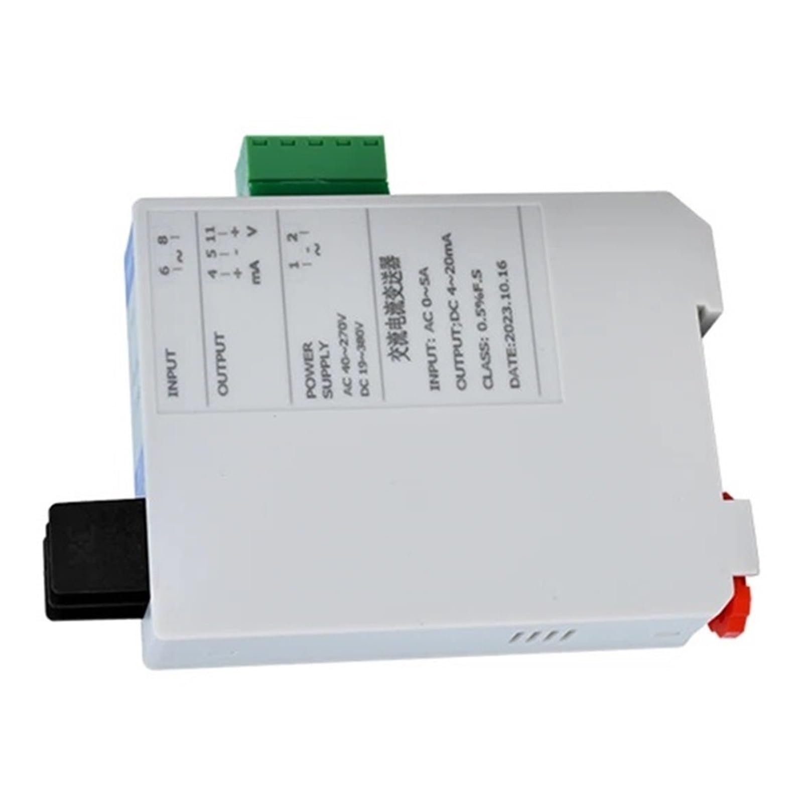 Transmisor de corriente CA CC, Sensor, voltaje de suministro, salida del transductor DC0-10V(Input DC0-1A,AC 40-270V)