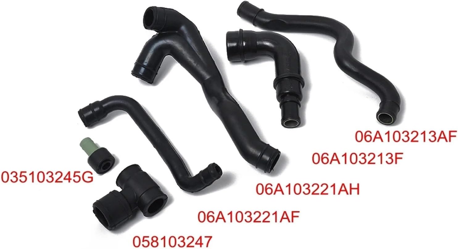 Crankcase Breather hose For A3 1.8T 2001 2002 2003 Car Engine Crankcase Breather Vent Hose Pipe Set OE: 06A103213AF 06A103213F 06A103221AH