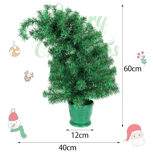 CCINEE Árvore de Natal artificial de 6 m, mini árvore de Natal dobrável verde com suporte de plástic