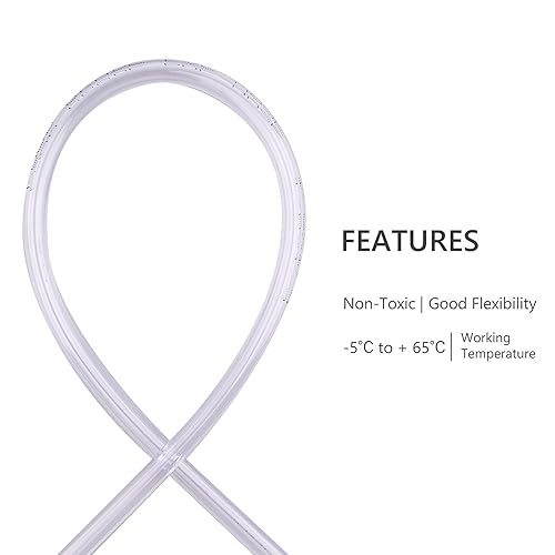 Miniatura 65 de DERNORD - Tubo de cloruro de polivinilo (PVC) de 5/16 pulgadas de diámetro interior x 7/16 pulgadas de diámetro exterior, manguera flexible